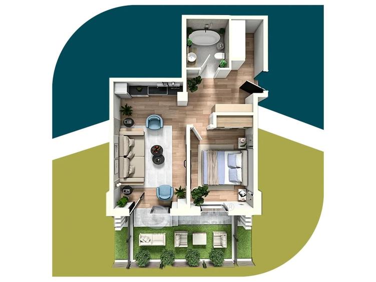 Apartament 2 camere semidecomandat, Galata, curte, Comision 0% - 4