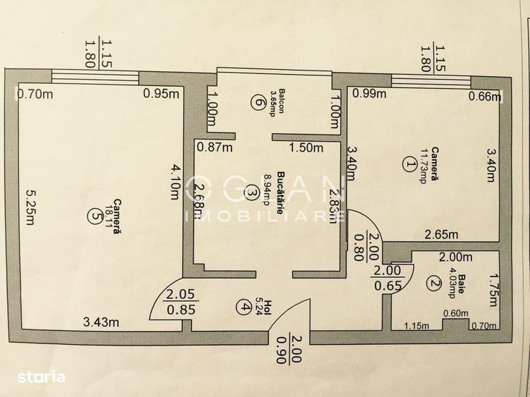 Apartament cu 2 camere decomandat în Vasile Aaron