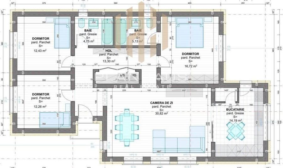 Casă cu 4 camere cu Teren 600 Mp în Central