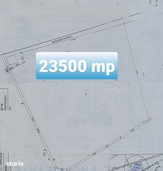 Teren de 23500 mp, în Vest