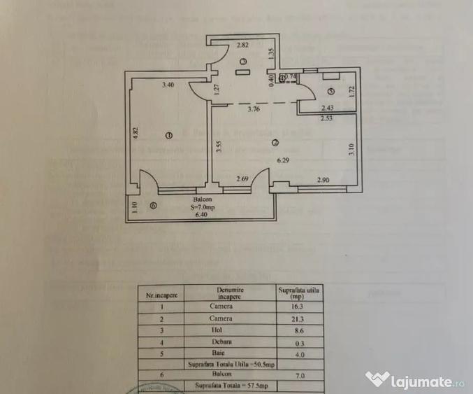 Apartament cu 2 camere decomandat în Plantelor