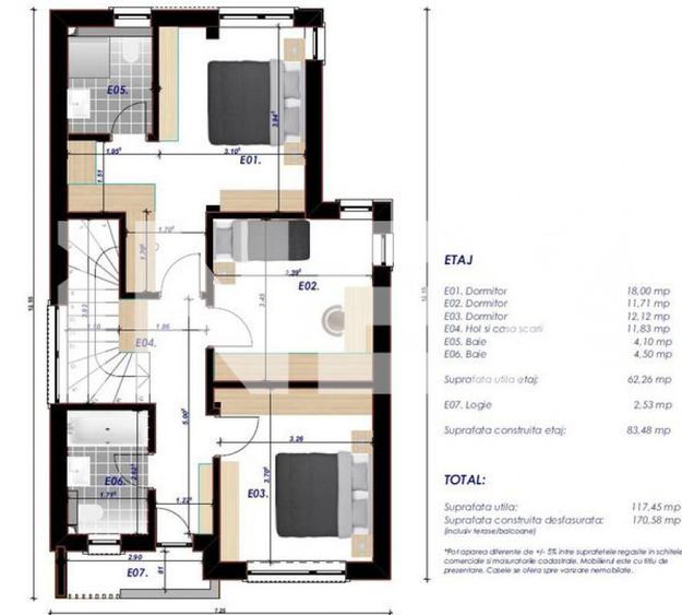 Casă cu 4 camere cu Teren 250 Mp în Craiovei