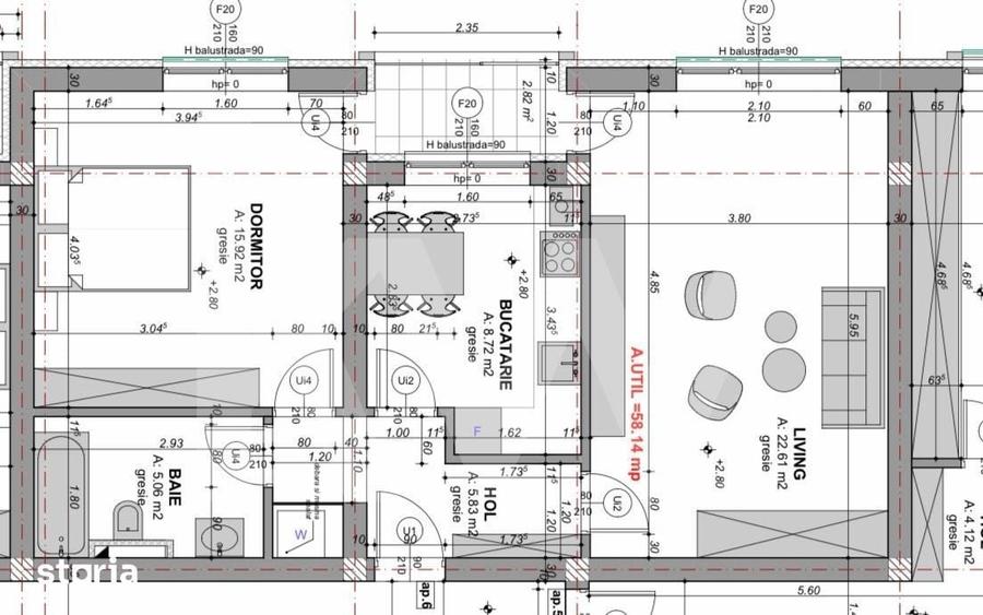 Apartament cu 2 camere în Ștrand