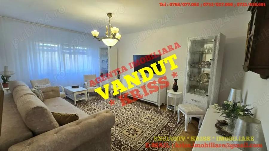 Apartament cu 3 camere decomandat în Exercițiu