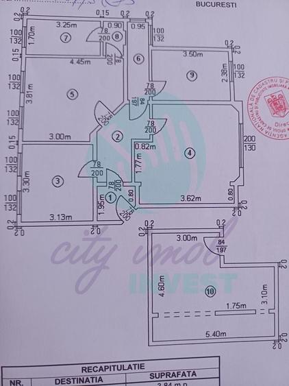 Apartament cu 3 camere semidecomandat în Armeneasca