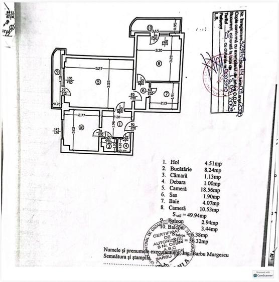 Apartament cu 2 camere în Berceni