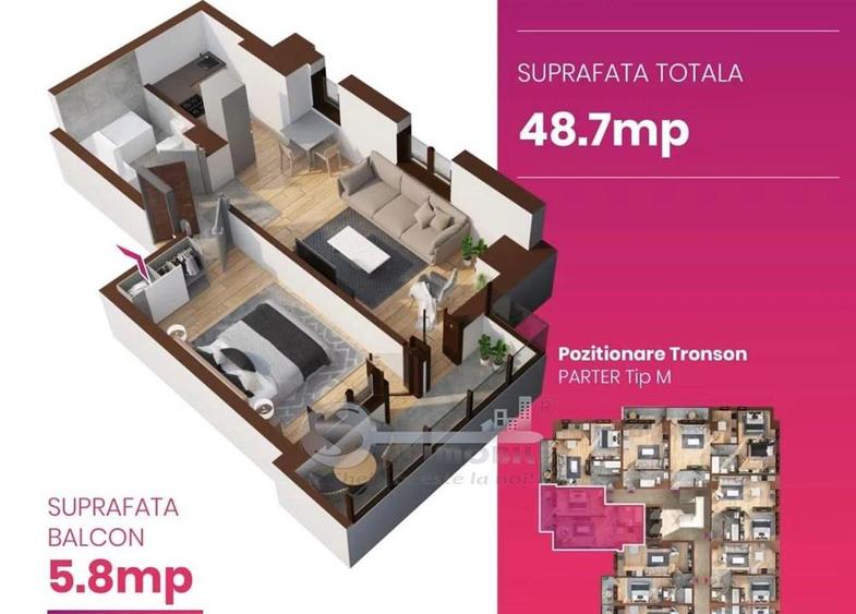 Apartament cu 2 camere decomandat în Tătărași