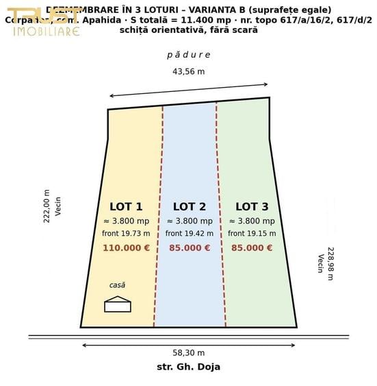Casă cu 1 camere cu Teren 11400 Mp în Apahida