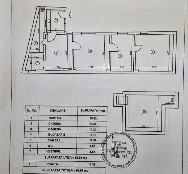 Casă cu 3 camere cu Teren 46 Mp în Cotroceni
