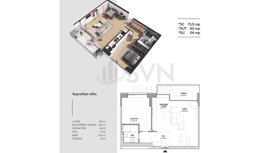 Apartament cu 2 camere decomandat în Aviației