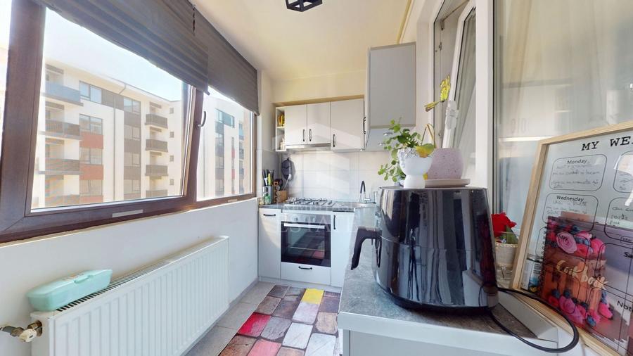 Apartament cu 2 camere semidecomandat, mobilat în Chiajna