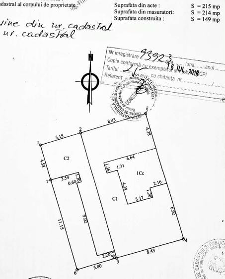 Casă individuală cu 5 camere cu Teren 215 Mp în Central
