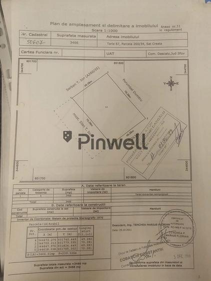 Teren Construcții intravilan de 3466 mp, în Creața