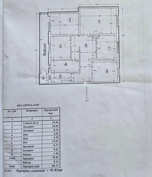 Apartament cu 4 camere decomandat în Mărăței