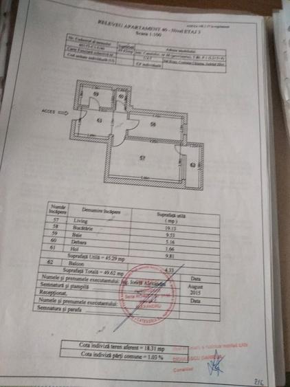 Garsonieră decomandată în Central