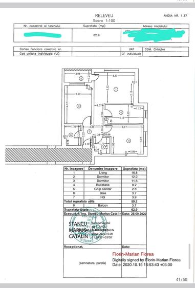 Apartament cu 3 camere decomandat în Chiajna