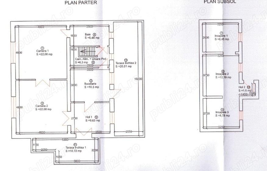 Casă cu 3 camere în Olimpia-Stadion