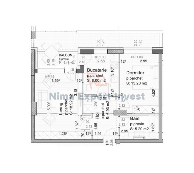 Apartament cu 2 camere în Tractorul