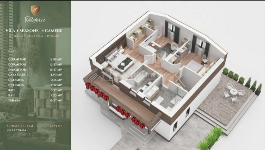 Casă cu 5 camere cu Teren 500 Mp în Central