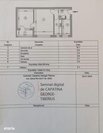 Apartament cu 2 camere în Banat