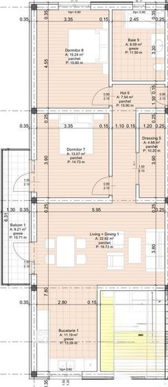 Apartament cu 4 camere în Central