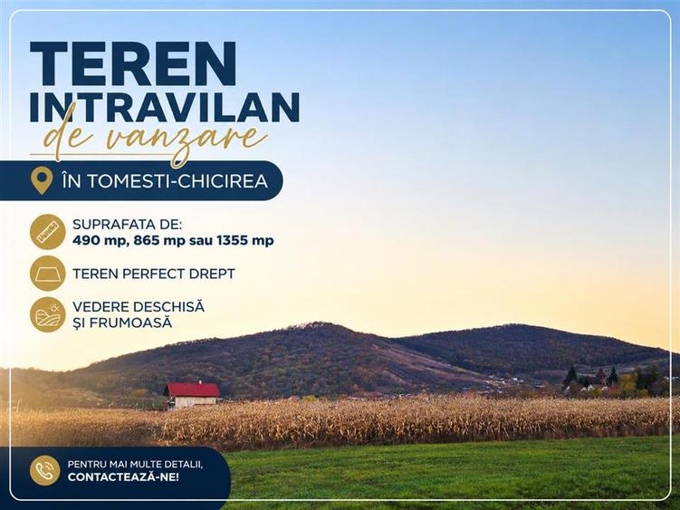 Teren Construcții intravilan de 490 mp, în Tomești