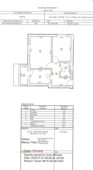 Apartament cu 2 camere decomandat în Rahova