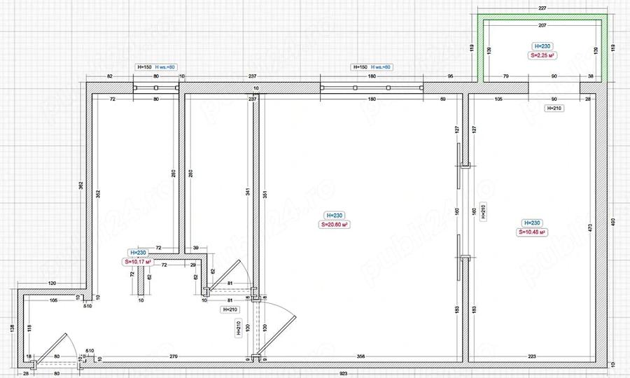 Apartament cu 2 camere nedecomandat în Șagului