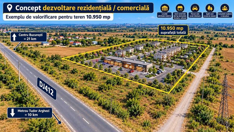 Teren de 10950 mp, în Dobreni