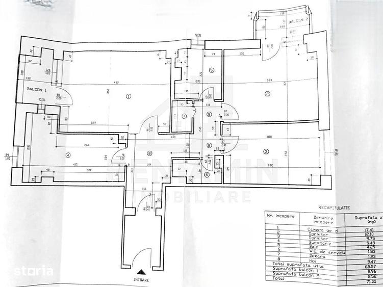 Apartament 3 camere 2 bai 71mp Brazda -centrala termica -trilateral - 8