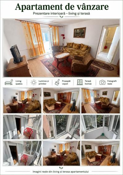 Apartament cu 2 camere semidecomandat în Rogerius