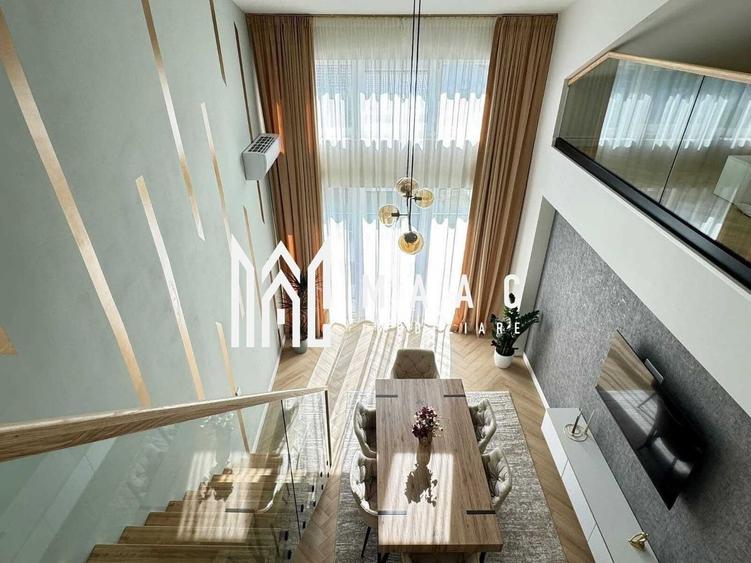 Penthouse cu 5 camere semidecomandat, mobilat în Cristian