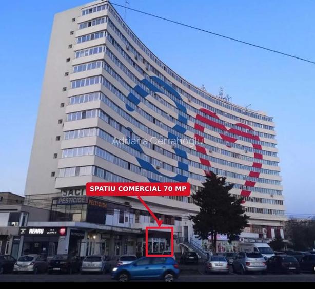 Vand spatiu comercial 70 mp, Bd. Decebal, bloc Semiluna, Baia Mare