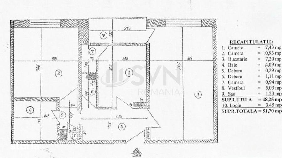 Apartament cu 2 camere, mobilat în Obor