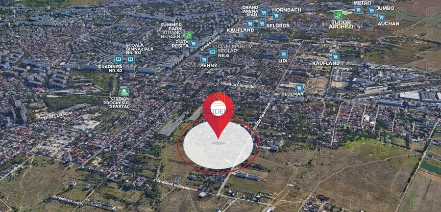 Teren Construcții intravilan de 1013 mp, în Giurgiului