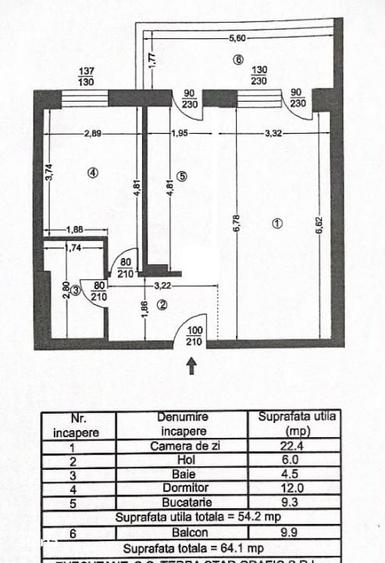 Apartament cu 2 camere în Văcăresti