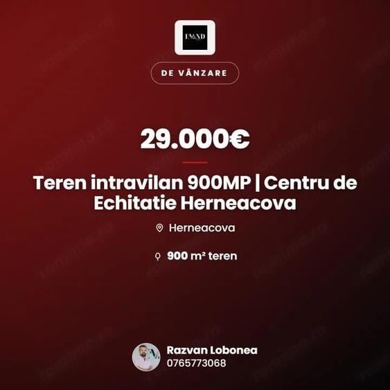 Teren de 900 mp, în Herneacova