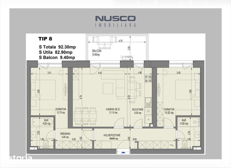 Apartament cu 3 camere în Pipera