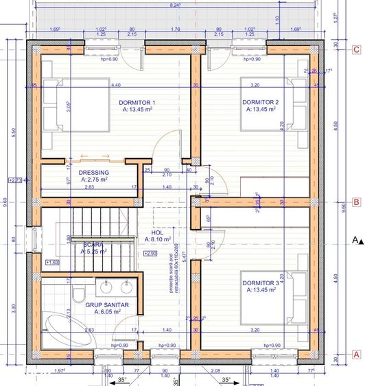 Casă cu 4 camere decomandat cu Teren 450 Mp în Tărlungeni