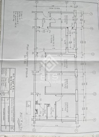 Apartament cu 4 camere semidecomandat în Central