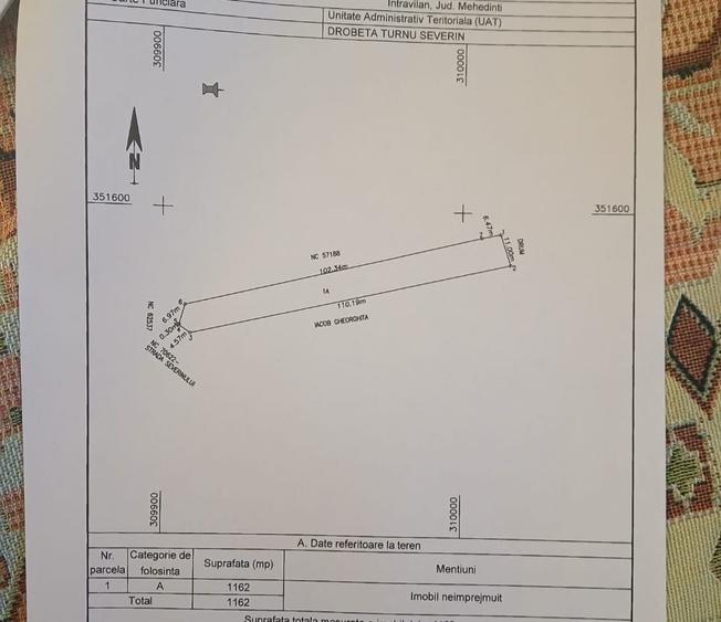 Teren de 1162 mp, în Schela Cladovei