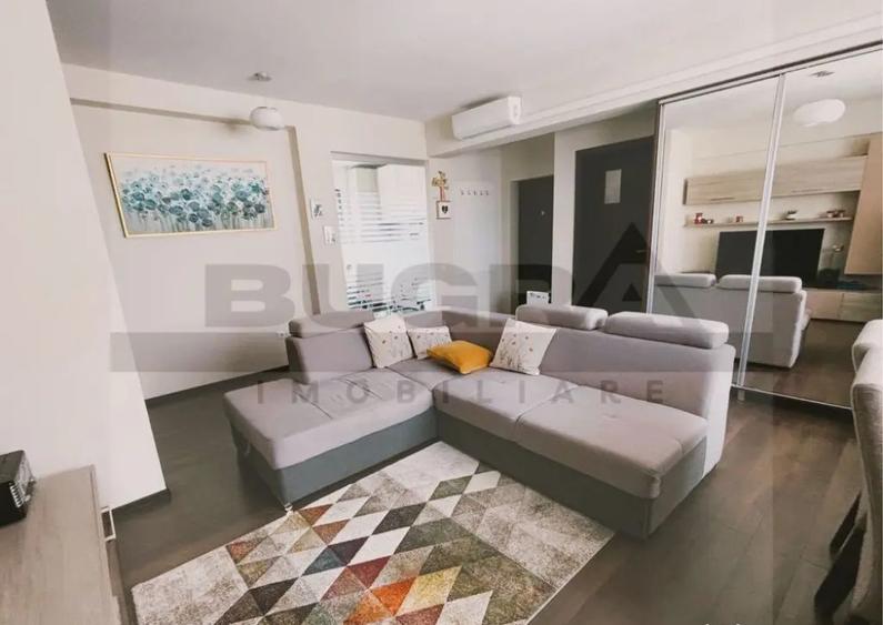 Apartament cu 3 camere semidecomandat, mobilat în Europa