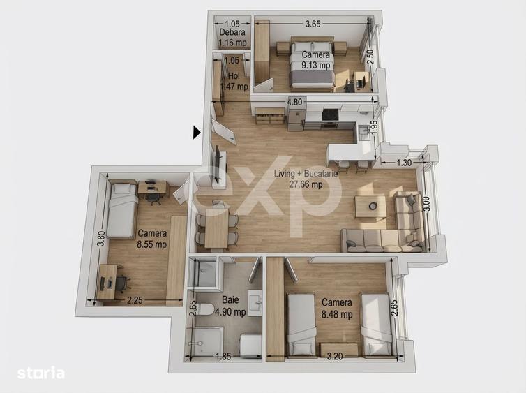 COMISION 0% - Apartament 4 camere, str. Gr. Alexandrescu, Manastur, Cl - 10