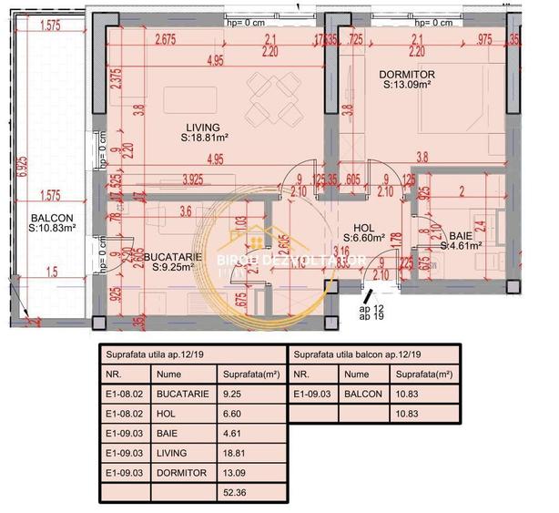 Apartament cu 2 camere decomandat în Titan