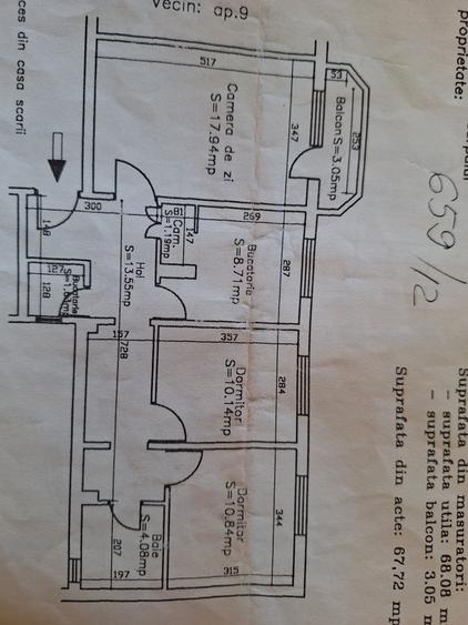 Apartament cu 3 camere decomandat în Central