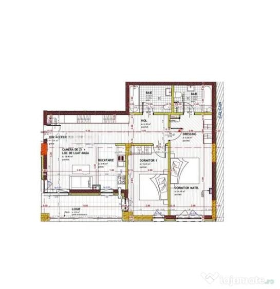 Apartament cu 4 camere decomandat în Florești