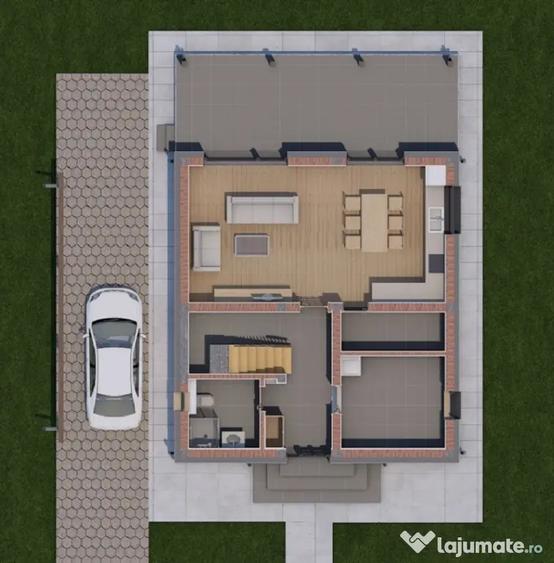 Casă cu 4 camere cu Teren 450 Mp în Tărlungeni