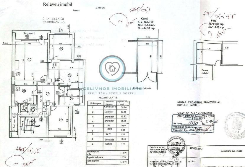 Apartament cu 4 camere decomandat în Central