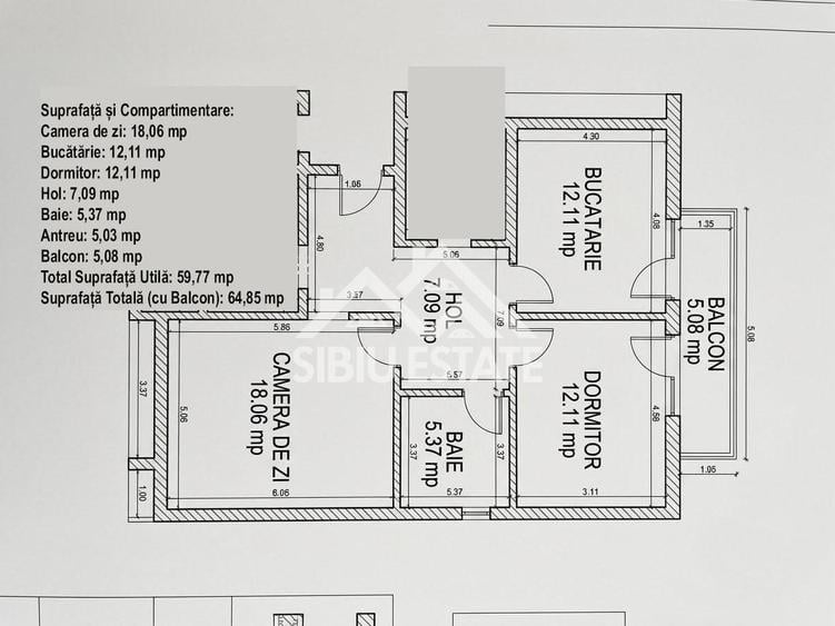 Apartament cu 2 camere decomandat, mobilat în Arhitecților - Calea Cisnădiei