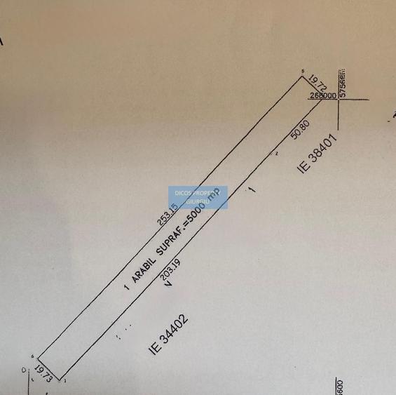 Teren agricol extravilan de 5000 mp, în Vest